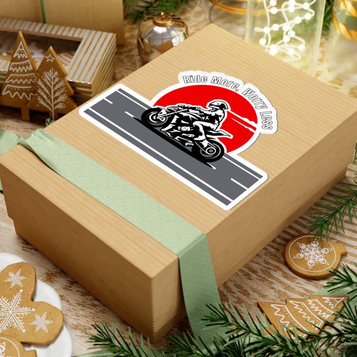 Motorcycle Sticker, Ride More Worry Less