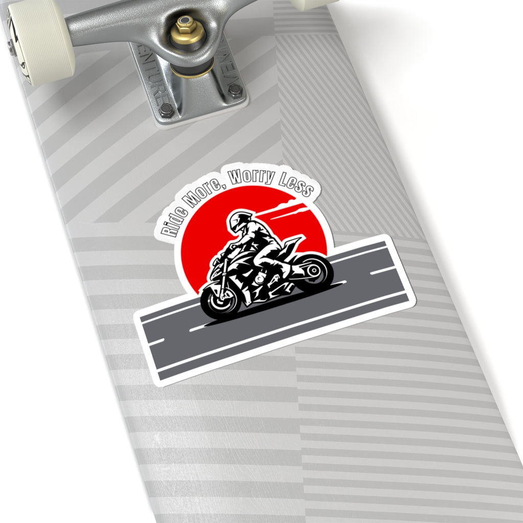 Motorcycle Sticker, Ride More Worry Less